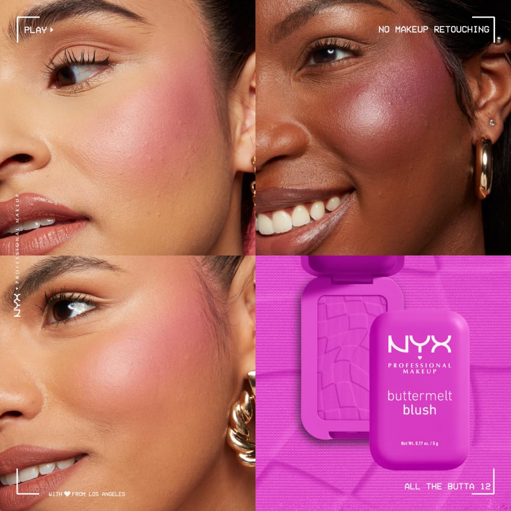 NYX PROFESSIONAL MAKEUP Buttermelt Blush duración de hasta 12 horas sin transferir