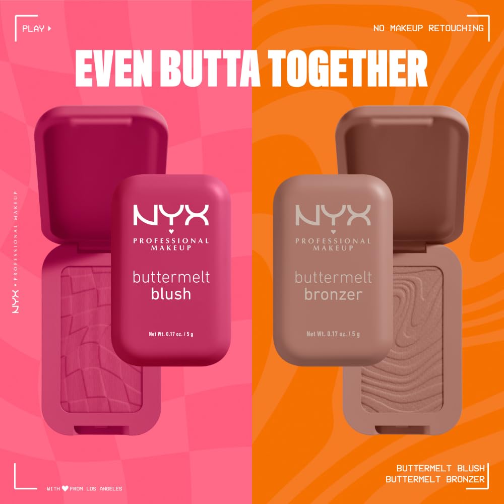 NYX PROFESSIONAL MAKEUP Buttermelt Blush tono rosado natural para uso diario
