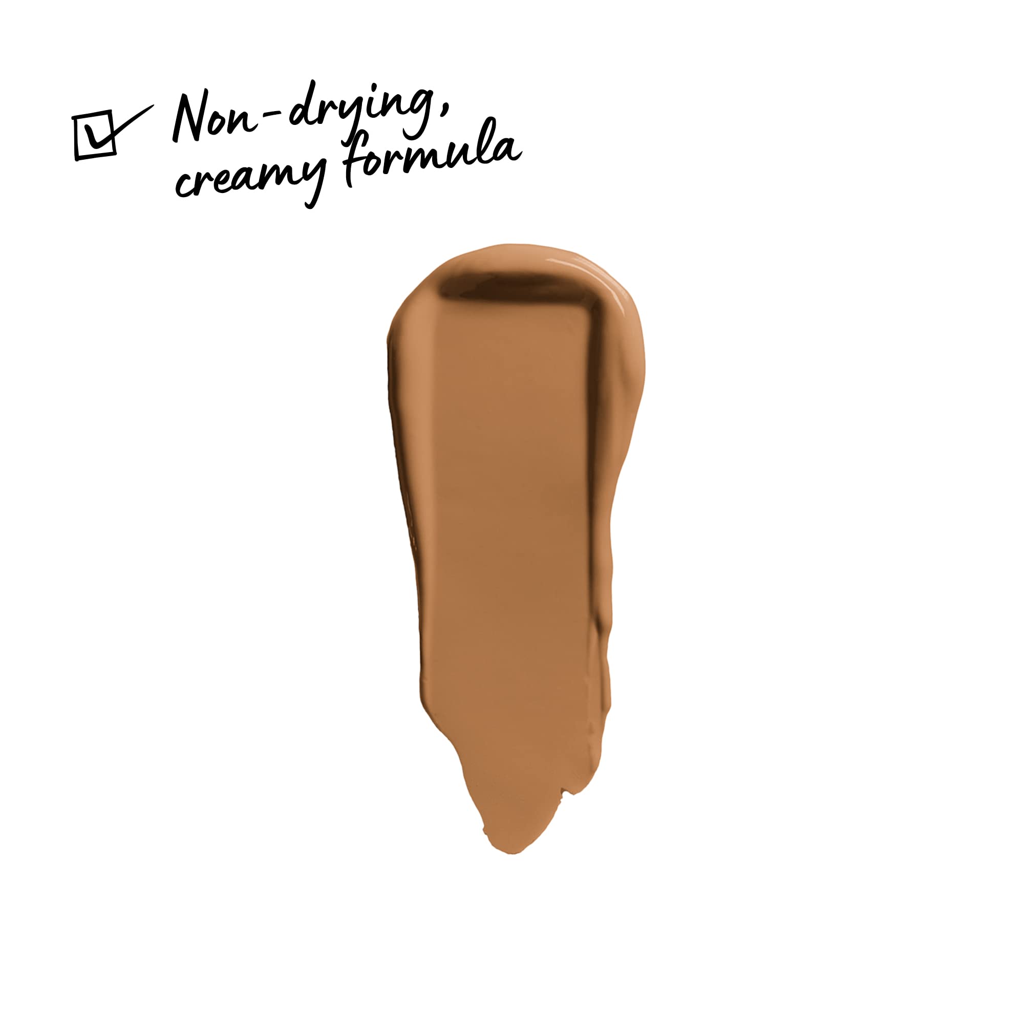 NYX Can't Stop Won't Stop concealer swatches demonstrate shade range and finish options.