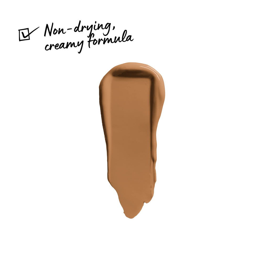 NYX Can't Stop Won't Stop concealer swatches demonstrate shade range and finish options.
