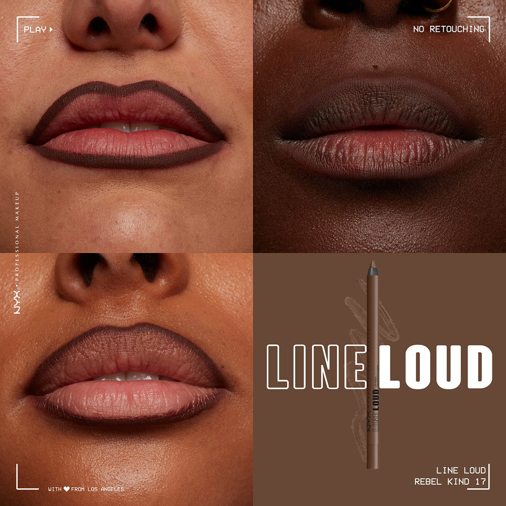 Delineador labial NYX con textura cremosa e hidratante