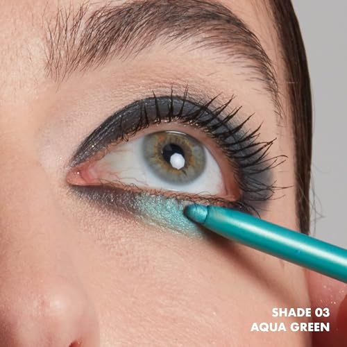 NYX Professional Makeup delineador mecanico Aqua Verde, envase retráctil sin pérdidas.