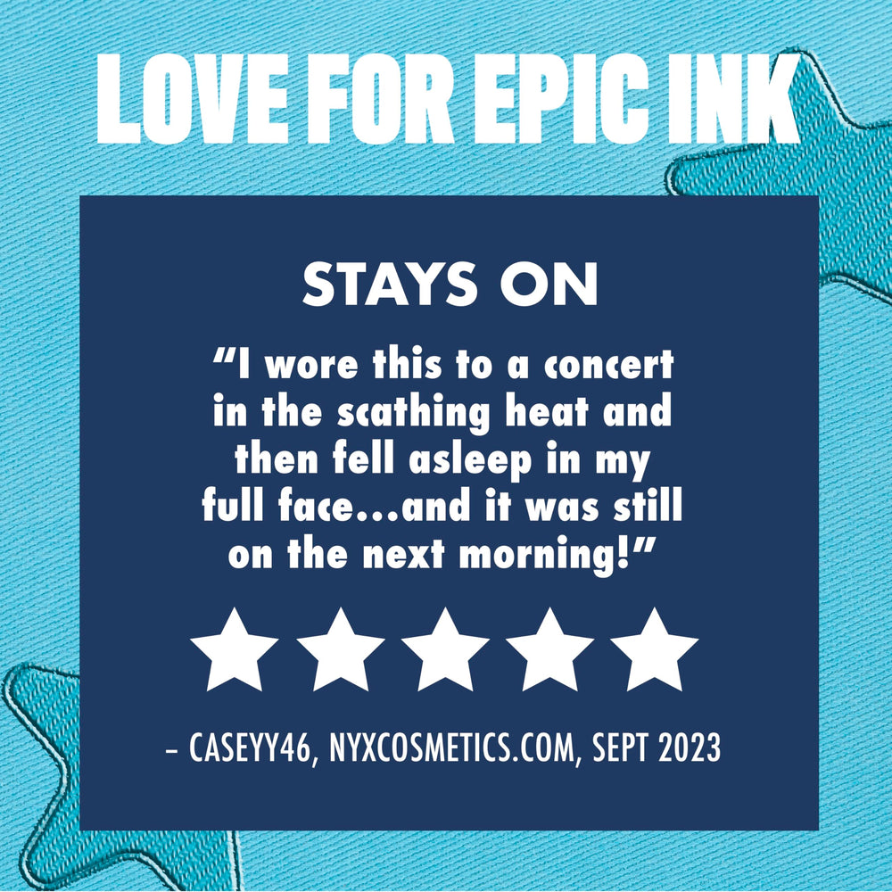 NYX Epic Ink Liner close-up during precise application.