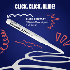 Delineador blanco mate Epic Inky Stix para acabado limpio.