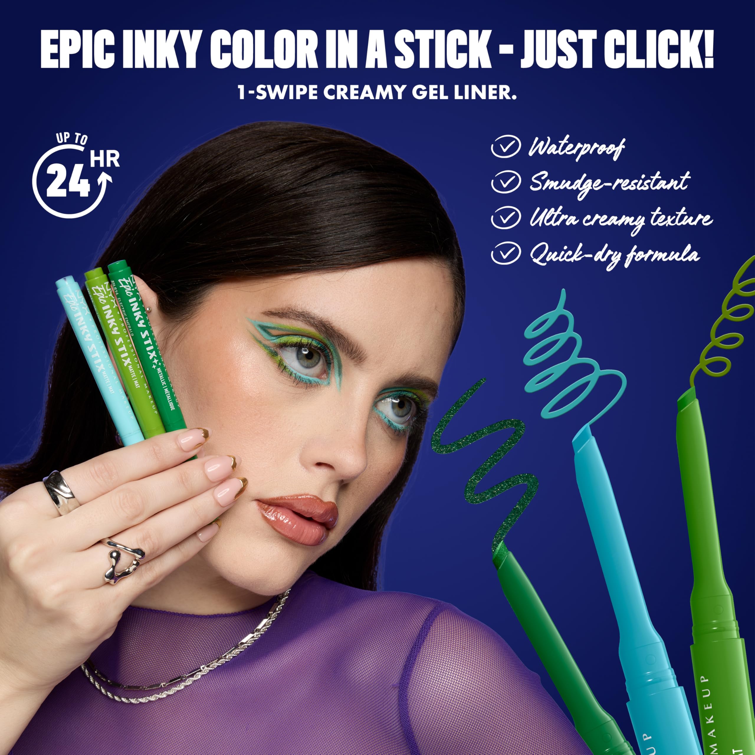 Punta inclinada de Epic Inky Stix para líneas finas y gruesas.