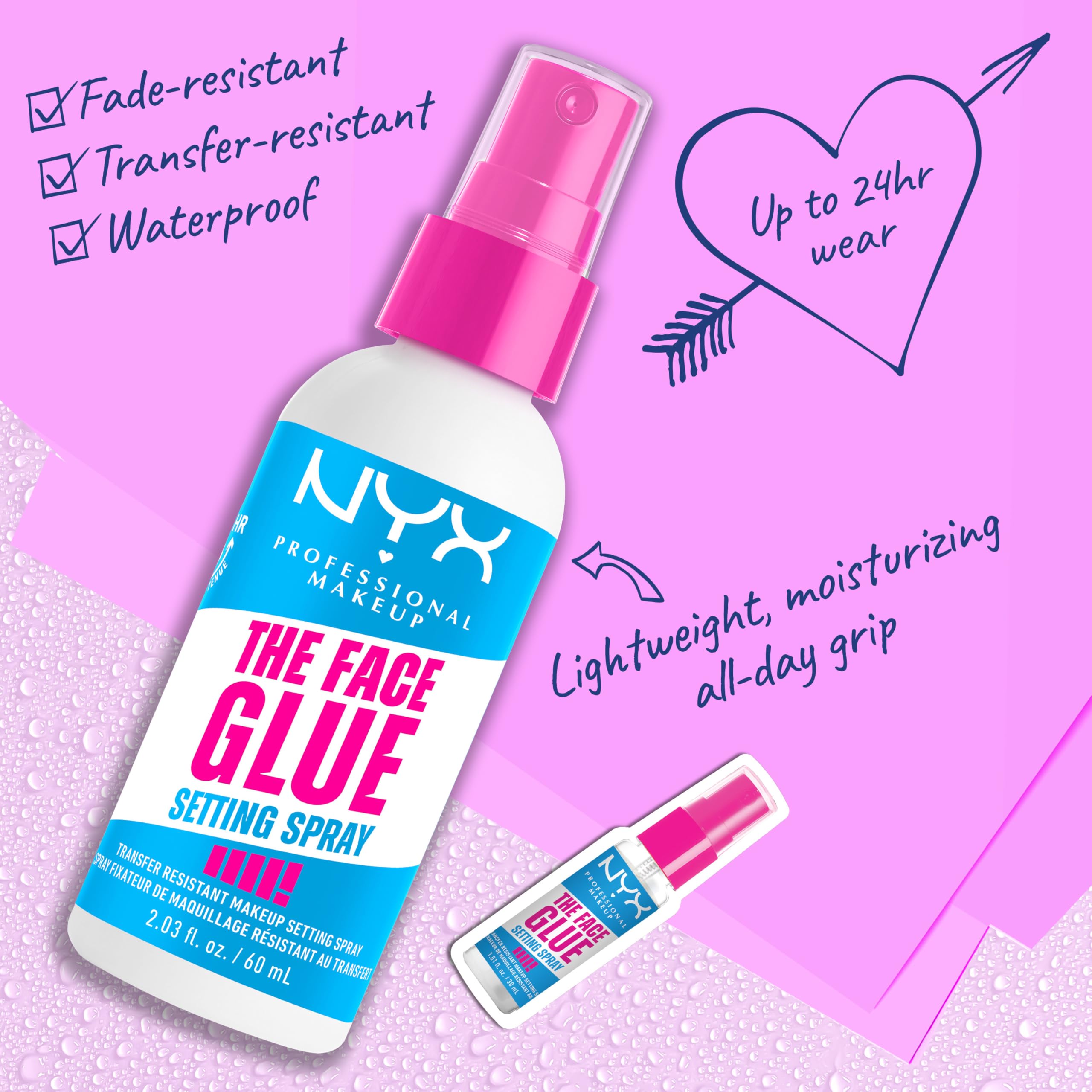 NYX The Face Glue aplicación en maquillaje para fijación estable