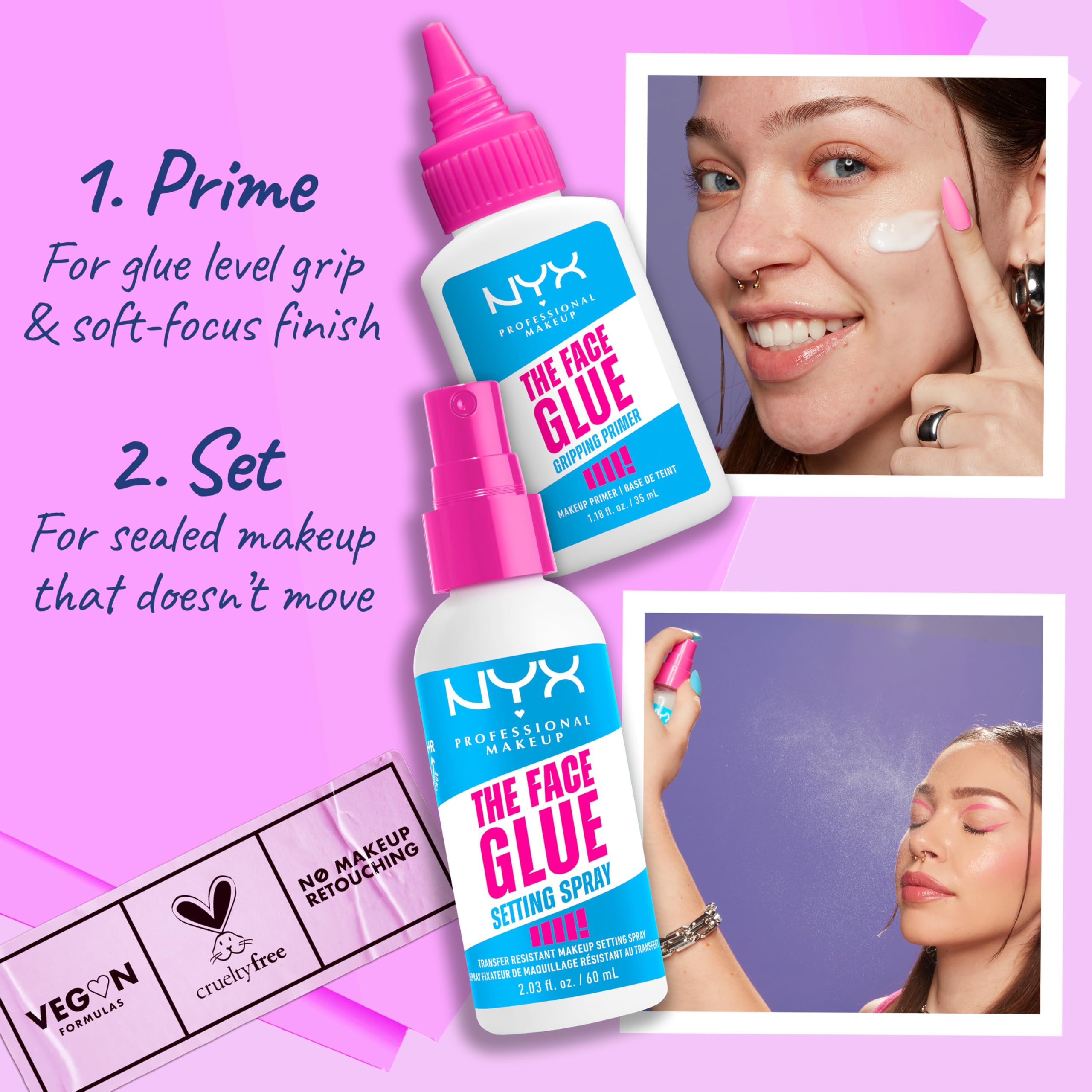 NYX The Face Glue protección contra transferencia durante el día