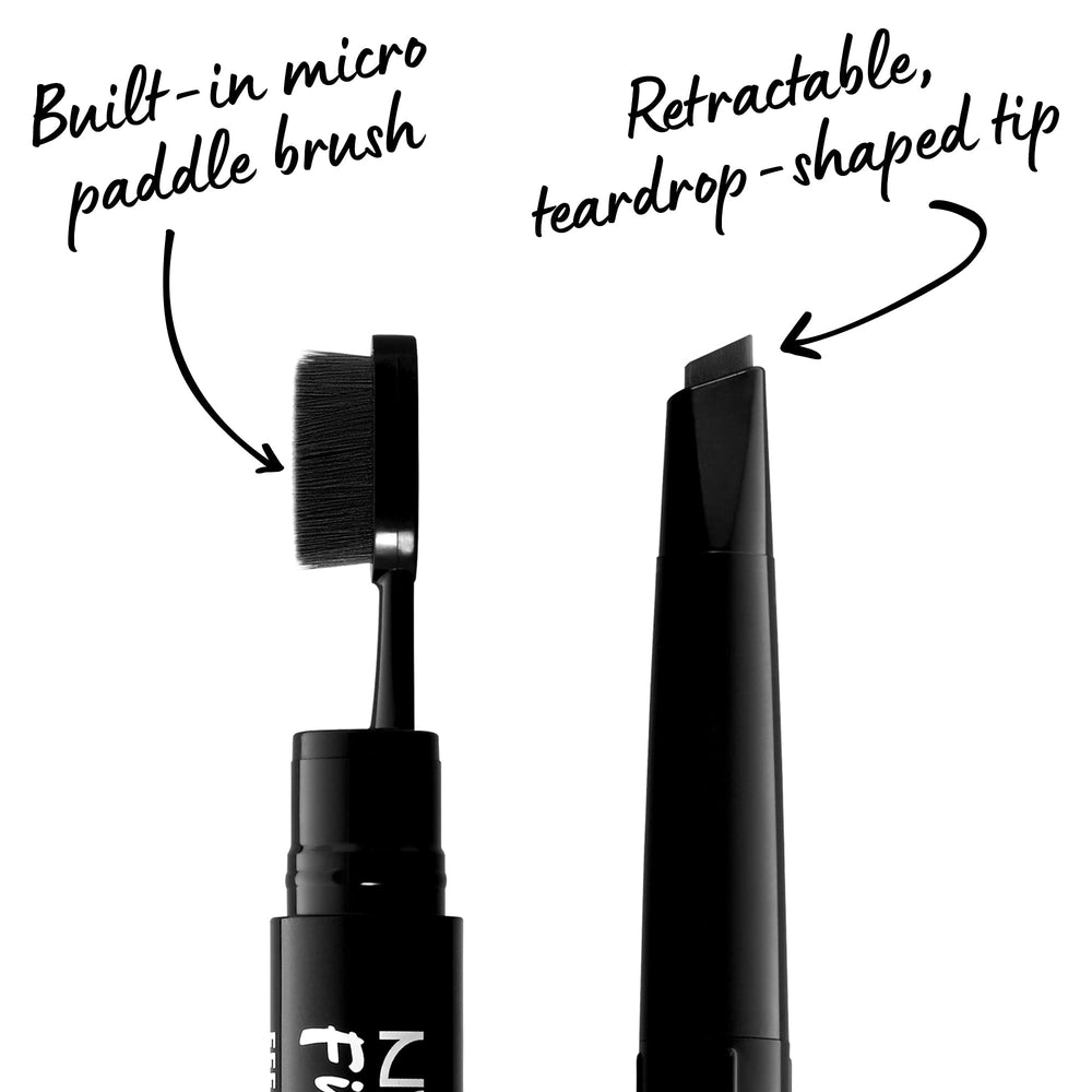 NYX Fill & Fluff Eyebrow Pencil matte finish shade option