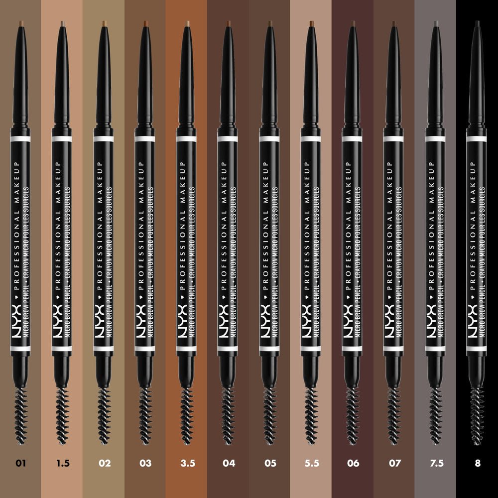 Doce tonos veganos e impermeables para cejas NYX.