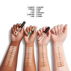 Concealer NYX HD Studio Photogenic Wand corrección amarillo para iluminar sombras.