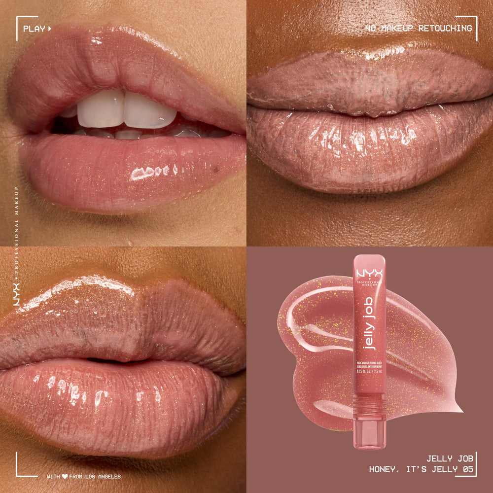 NYX Jelly Job Aplicador de precisión suave facilita la aplicación.
