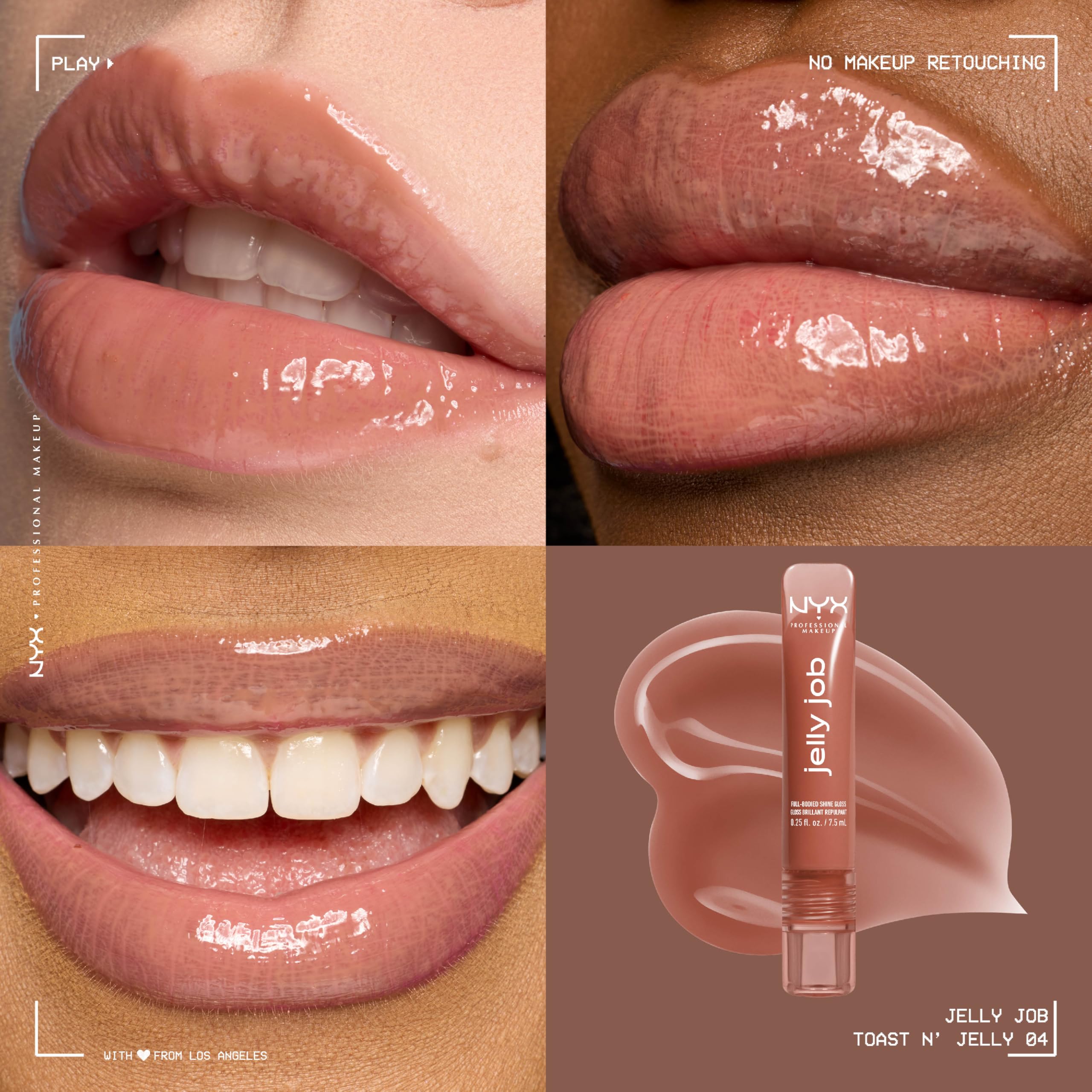 NYX Jelly Job tinte-labios para color intenso y suave.