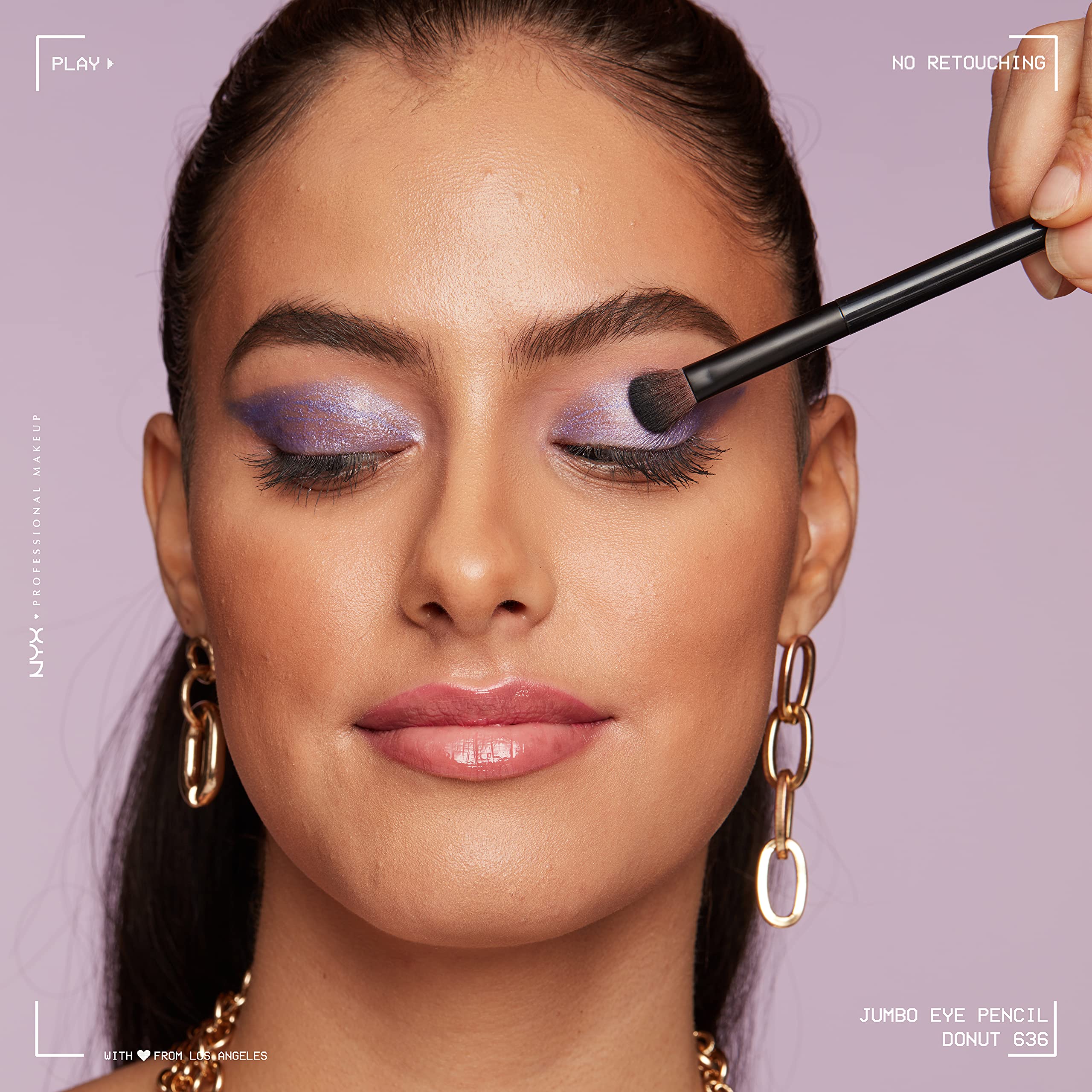 Donut Lilac application demonstrates creamy blendable color as all-in-one shadow and liner