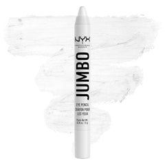 NYX Jumbo Eye Pencil Milk White swatch shows creamy, versatile lid color.
