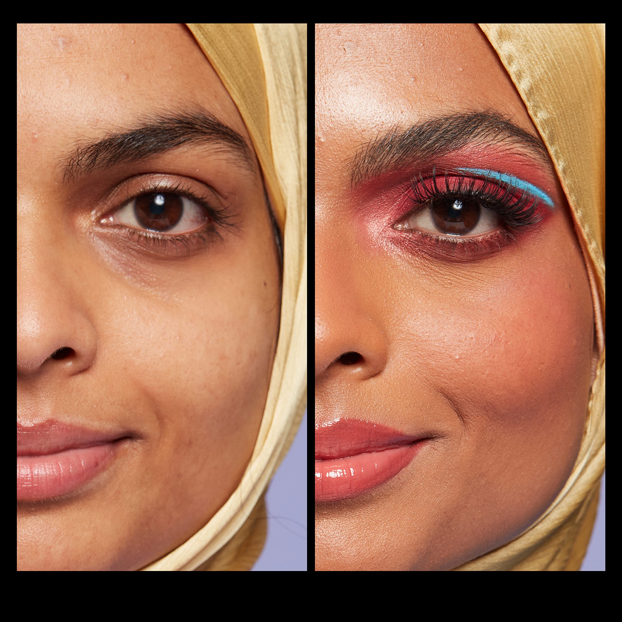 NYX Jumbo Lash applied with 2-in-1 liner for seamless, secure wear.
