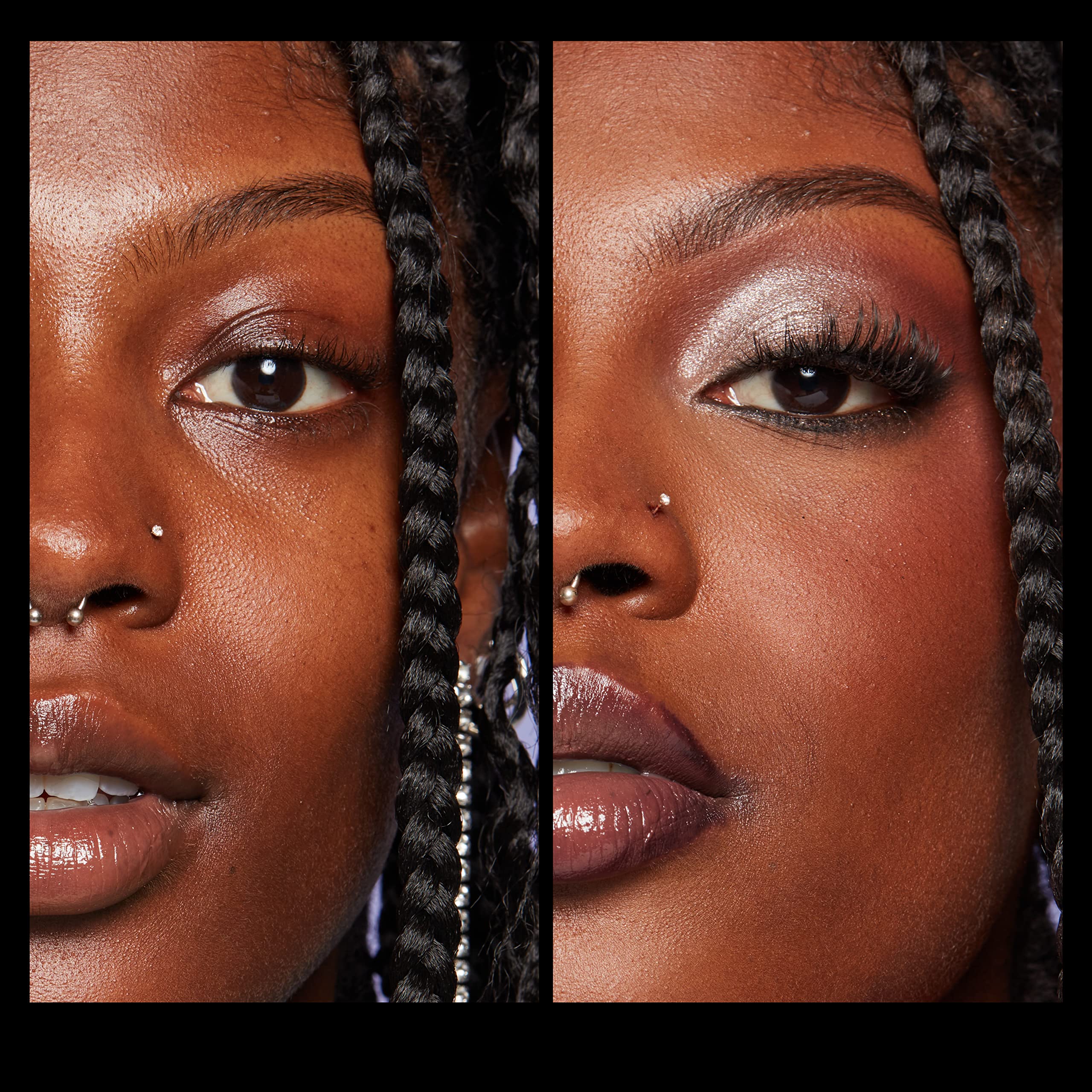 NYX Jumbo Lash close-up shows soft synthetic fibers for lightweight all-day comfort.