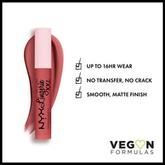 NYX Lip Lingerie XXL Matte textura sedosa para uso diario