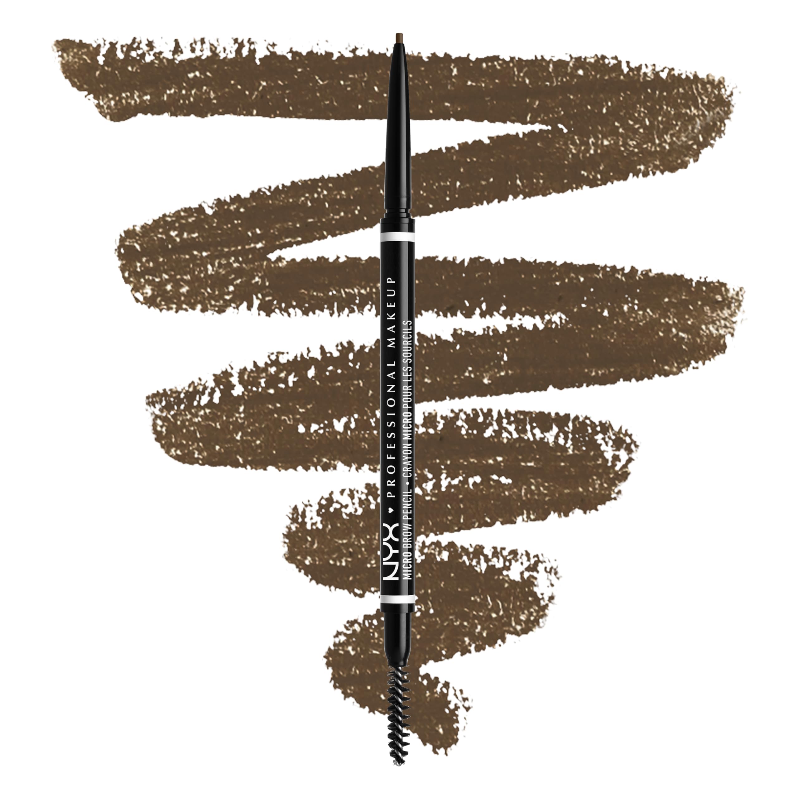 Lápiz NYX, punta ultrafina para trazos naturales de cejas.
