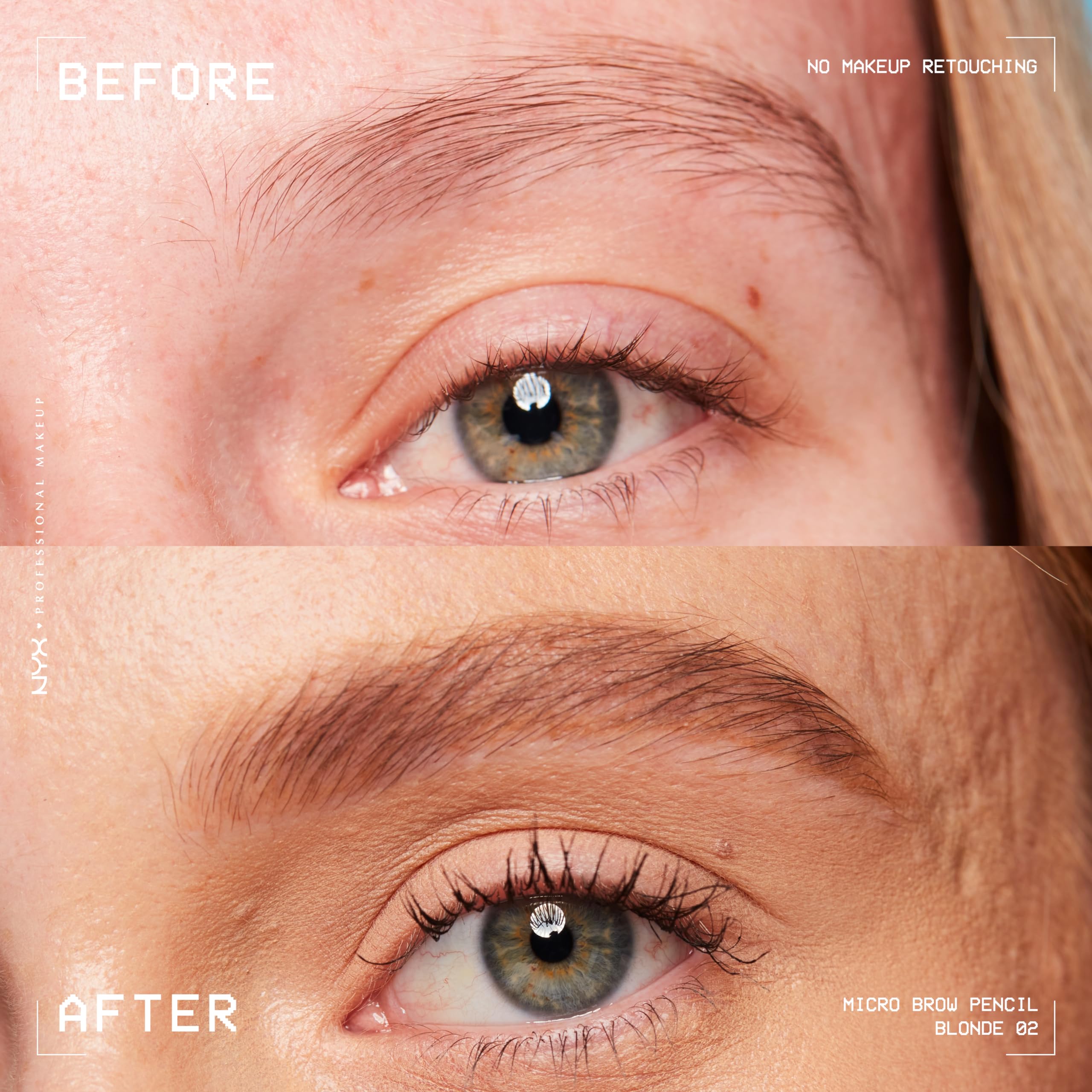 Lápiz para cejas vegano de NYX, compatible con estilo consciente.