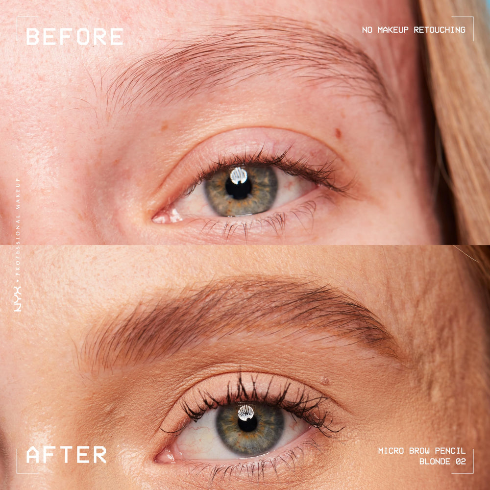 Lápiz para cejas vegano de NYX, compatible con estilo consciente.