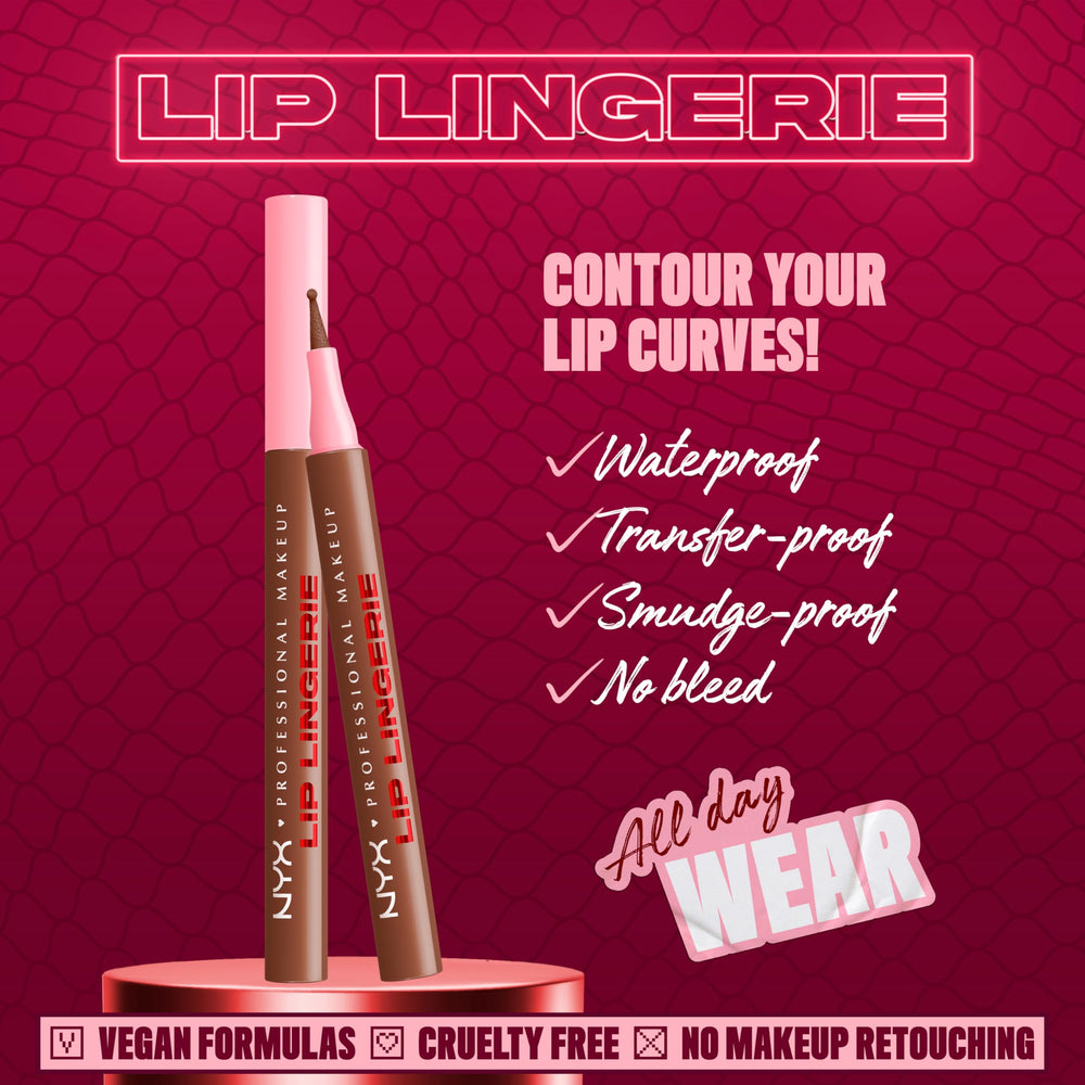 NYX Lip Lingerie punta-bola-flexible permite bordes suaves y mezcla rápida.