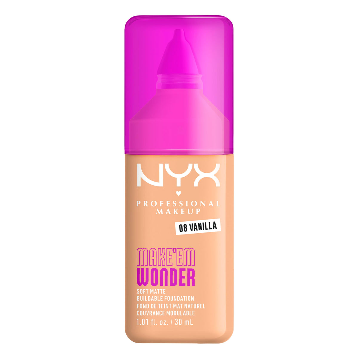 NYX Make 'Em Wonder: base frasco para cobertura natural y versátil.