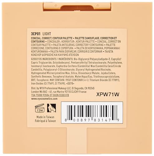 NYX Conceal Correct Contour Light tonos: cubren imperfecciones con precisión