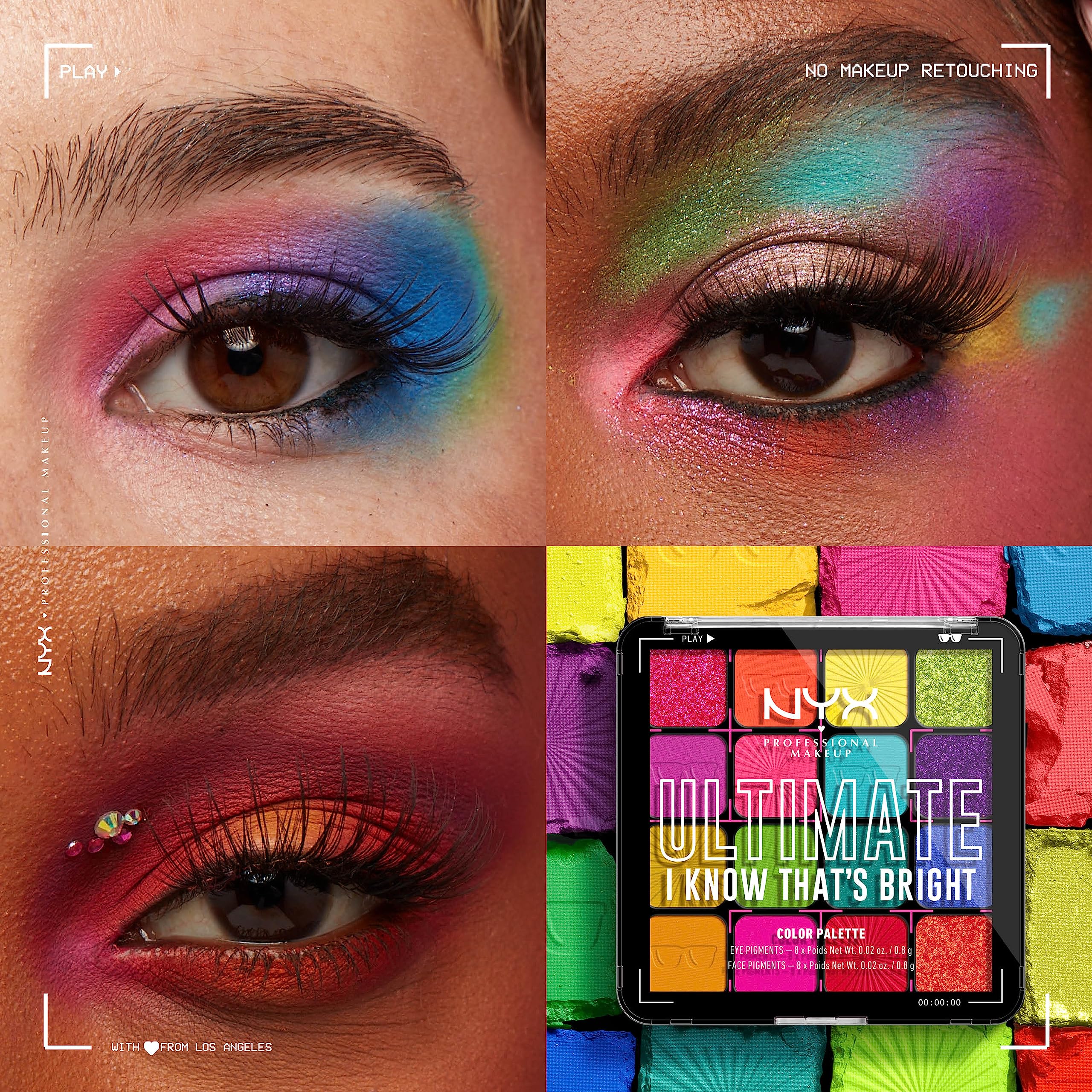 Paleta NYX Vegana: embalaje reciclado y pigmentos potentes.