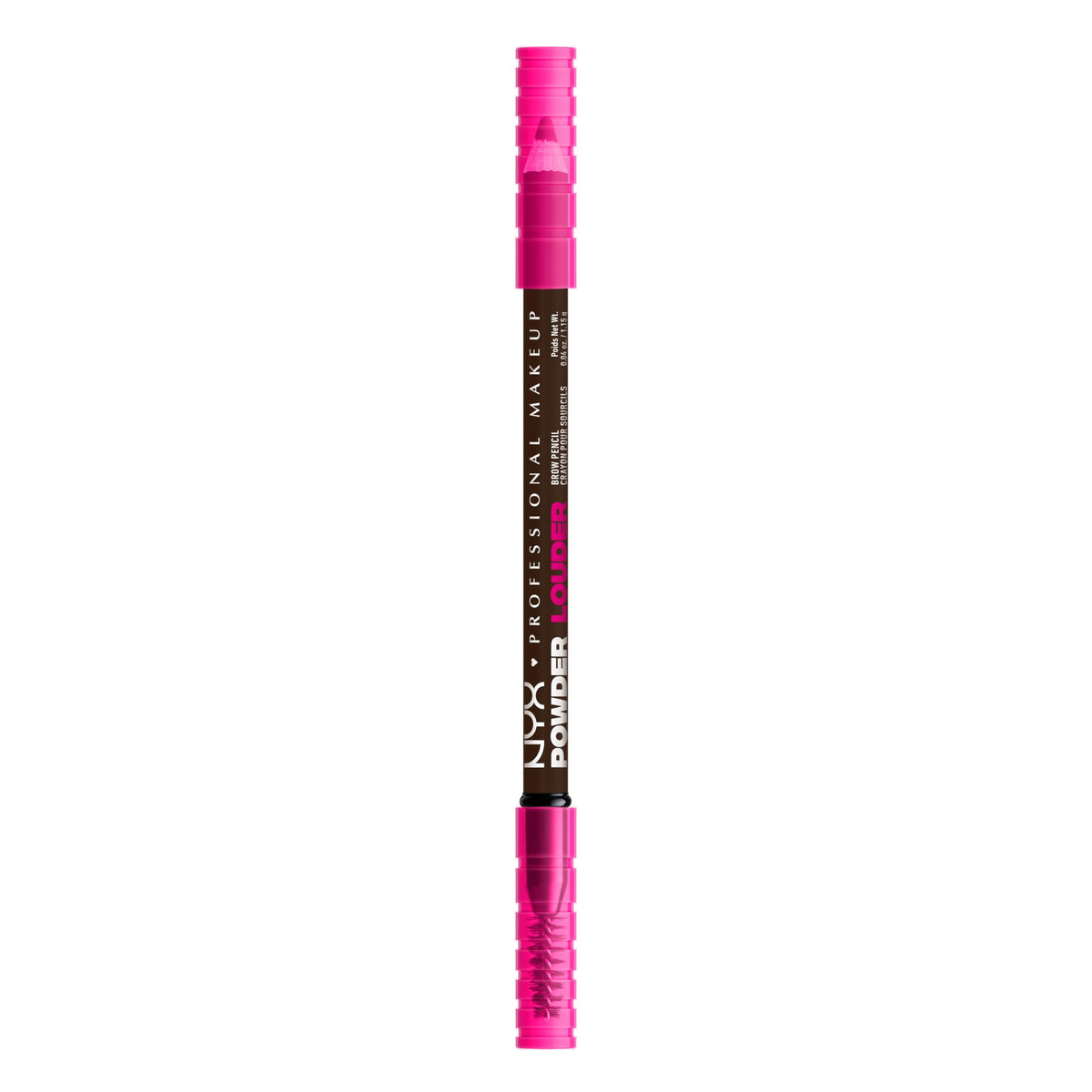 NYX Powder Louder Brow Pencil creates a full brow shape with natural-looking color.
