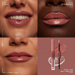 Shine Loud de NYX: textura ligera con acabado ultrarrreibung.