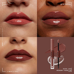 NYX Shine Loud pigmentación intensa en labios gracias a la base de 2 pasos.