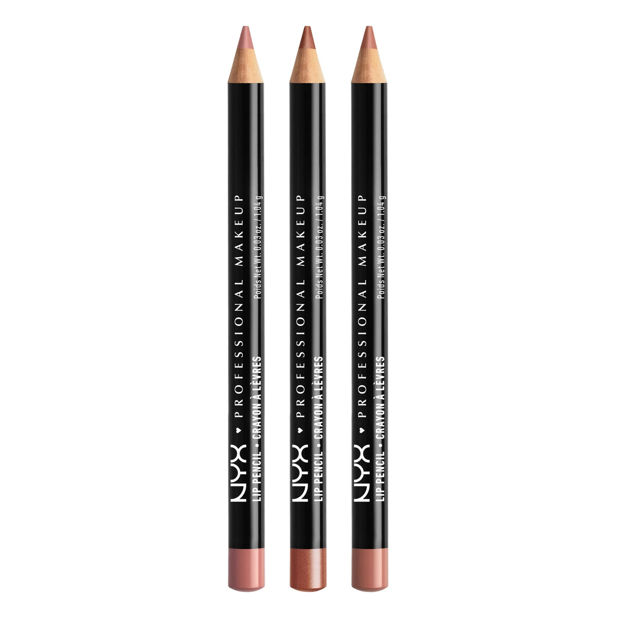 NYX Slim Lip Liner Set, empaque visible, ideal para definir labios con precisión.