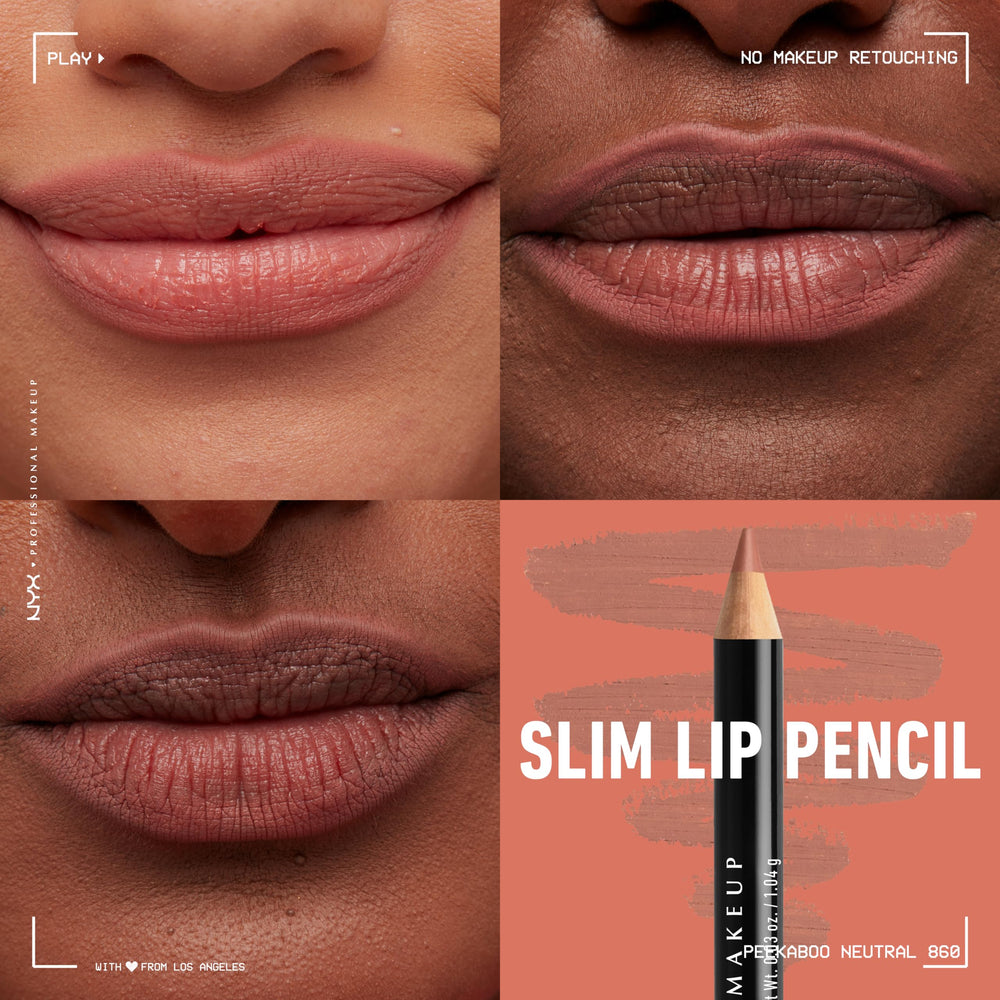 NYX delineador labial Slim, textura cremosa para aplicación suave.