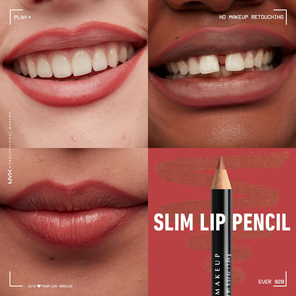 NYX delineador labial Slim, ideal para uso diario y contorno definido.