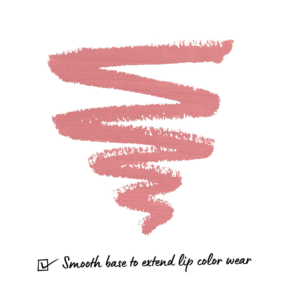 NYX Slim Lip Pencil Rose applied on lips with long-lasting color.