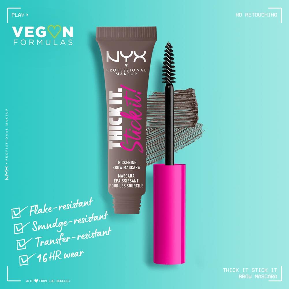 NYX Thick It Stick It: fibras vegetales para mayor densidad visual.