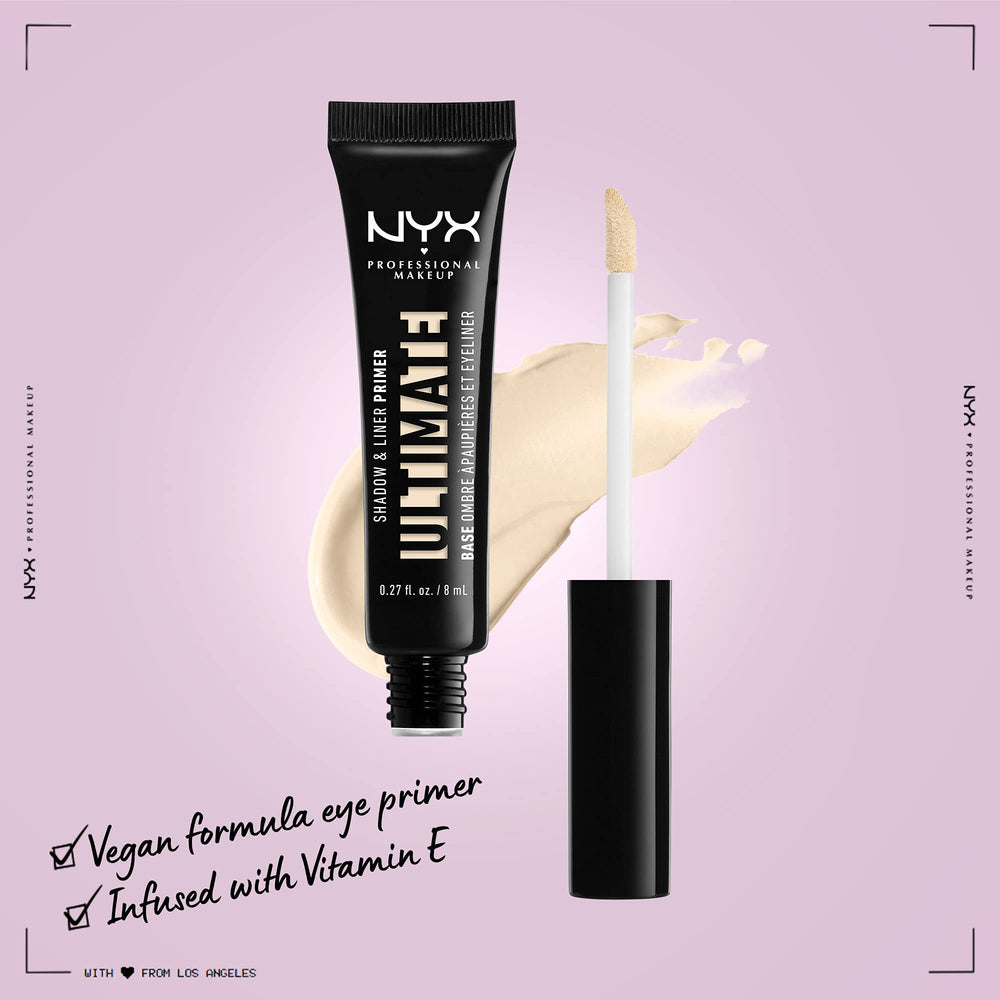 NYX Ultimate Shadow & Liner Primer Light with doe-foot applicator for smooth, precise application