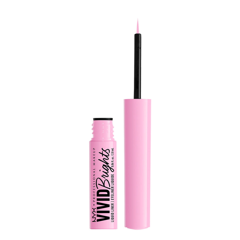 Delineador líquido Vivid Brights Sneaky Pink de NYX, perfecto para la línea de agua con color.