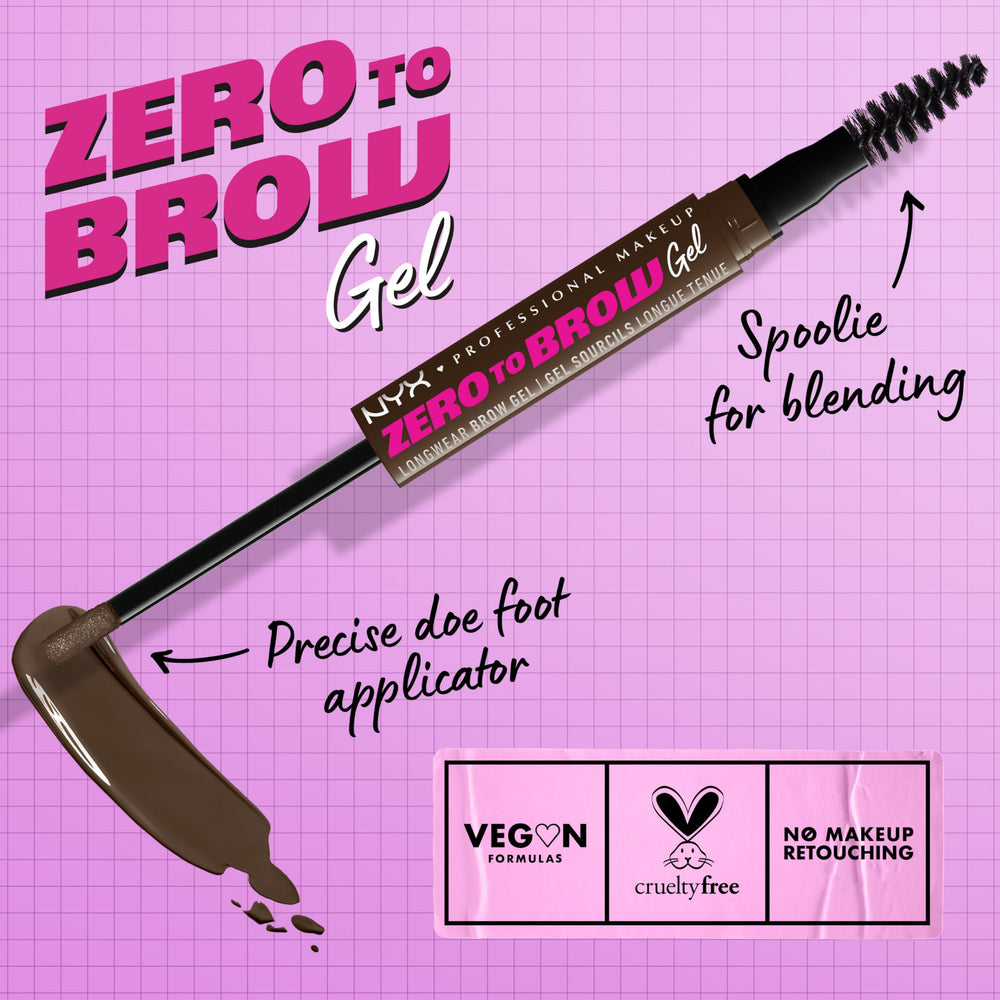 Spoolie de NYX Zero to Brow para difuminar líneas y suavizar bordes