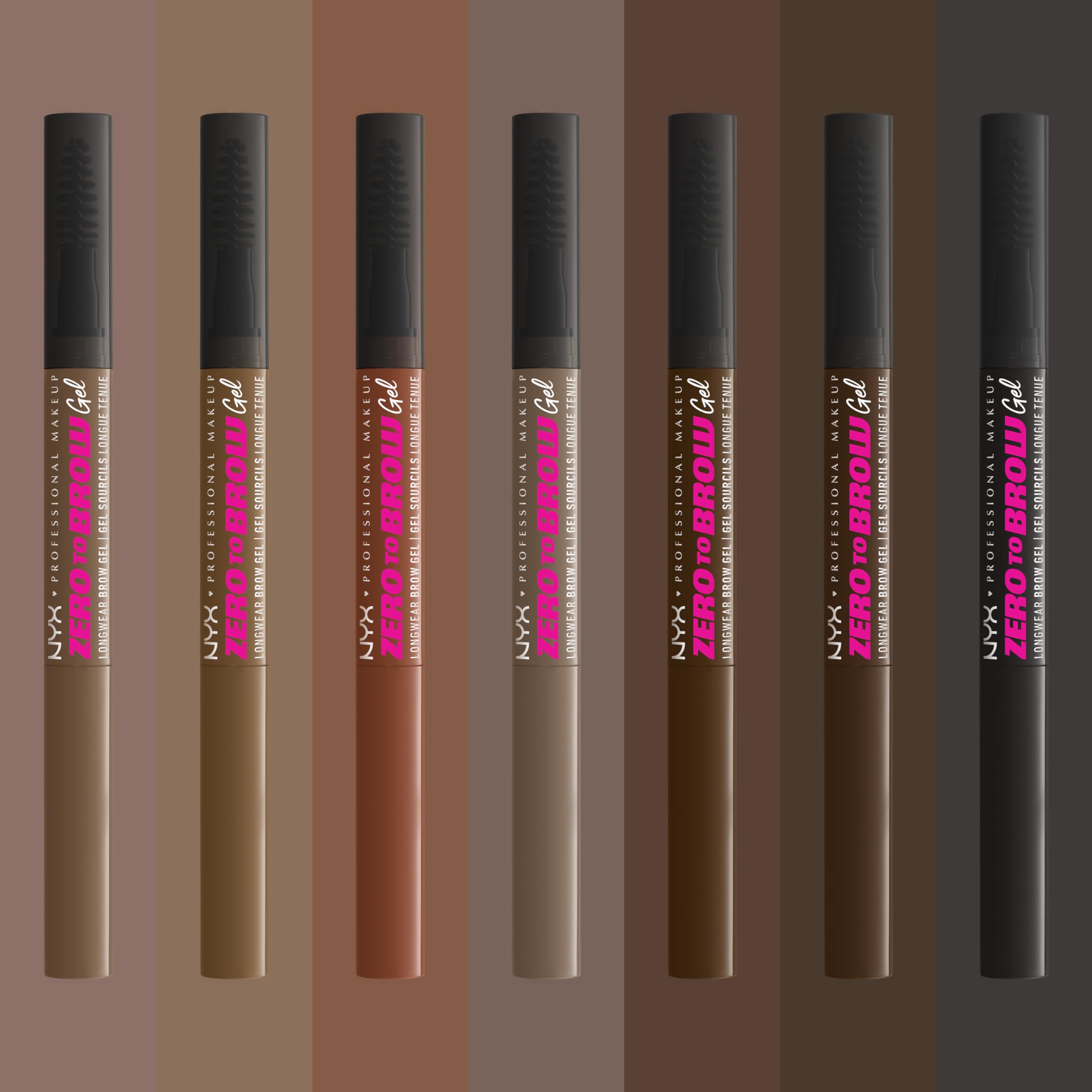 NYX Zero to Brow Gel Chocolate, plantillas de cejas para forma rápida
