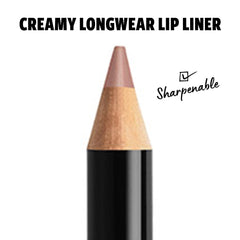 Close-up of NYX Slim Lip Pencil Coffee in use with smooth glide for easy lining.