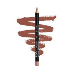 NYX Slim Lip Pencil Coffee swatch demonstrating precise definition and long wear.
