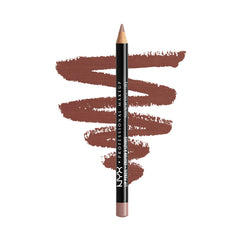 NYX Slim Lip Pencil Mahogany shade swatch for precise definition and long wear