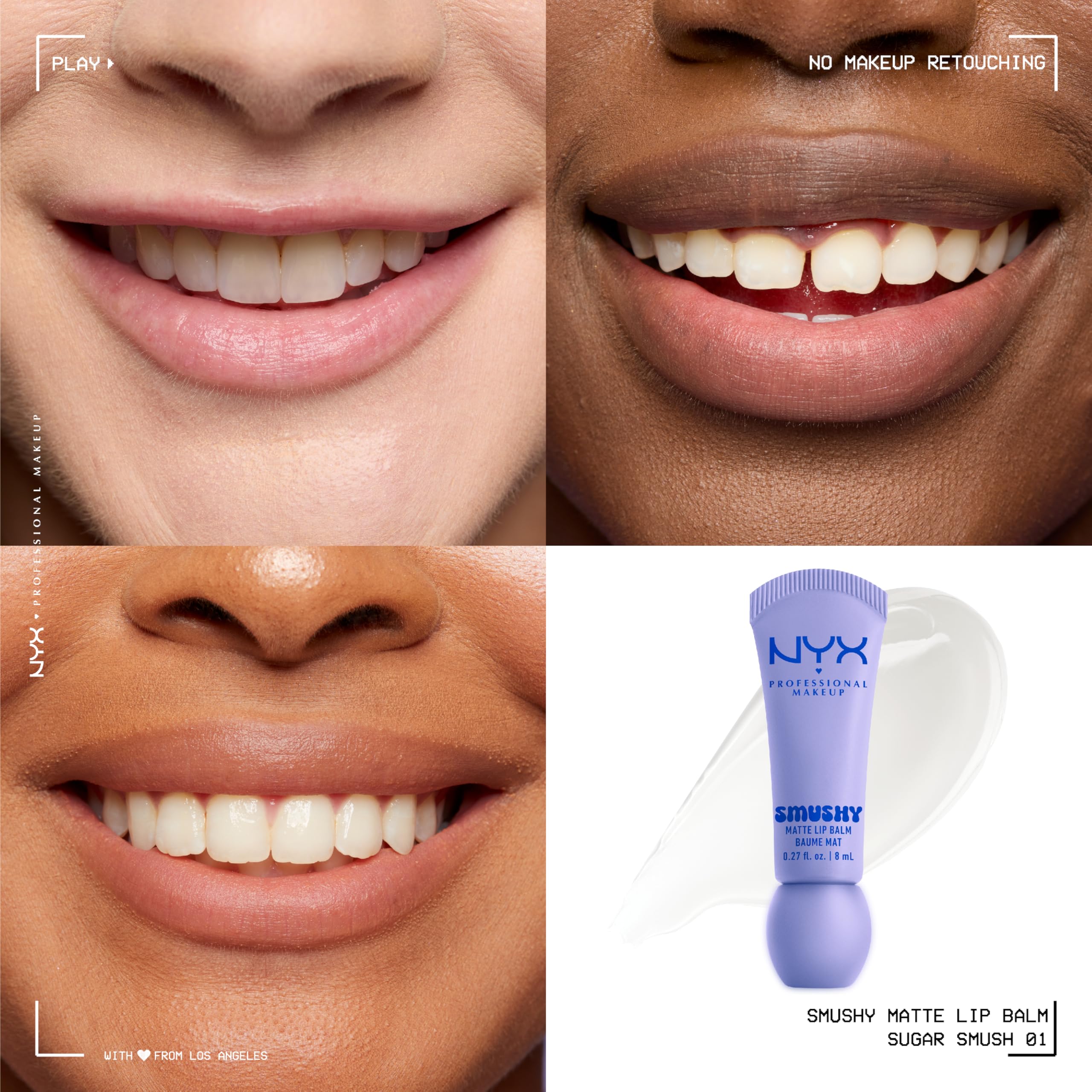 NYX Smushy bálsamo labial mate, aplicación suave y confortable
