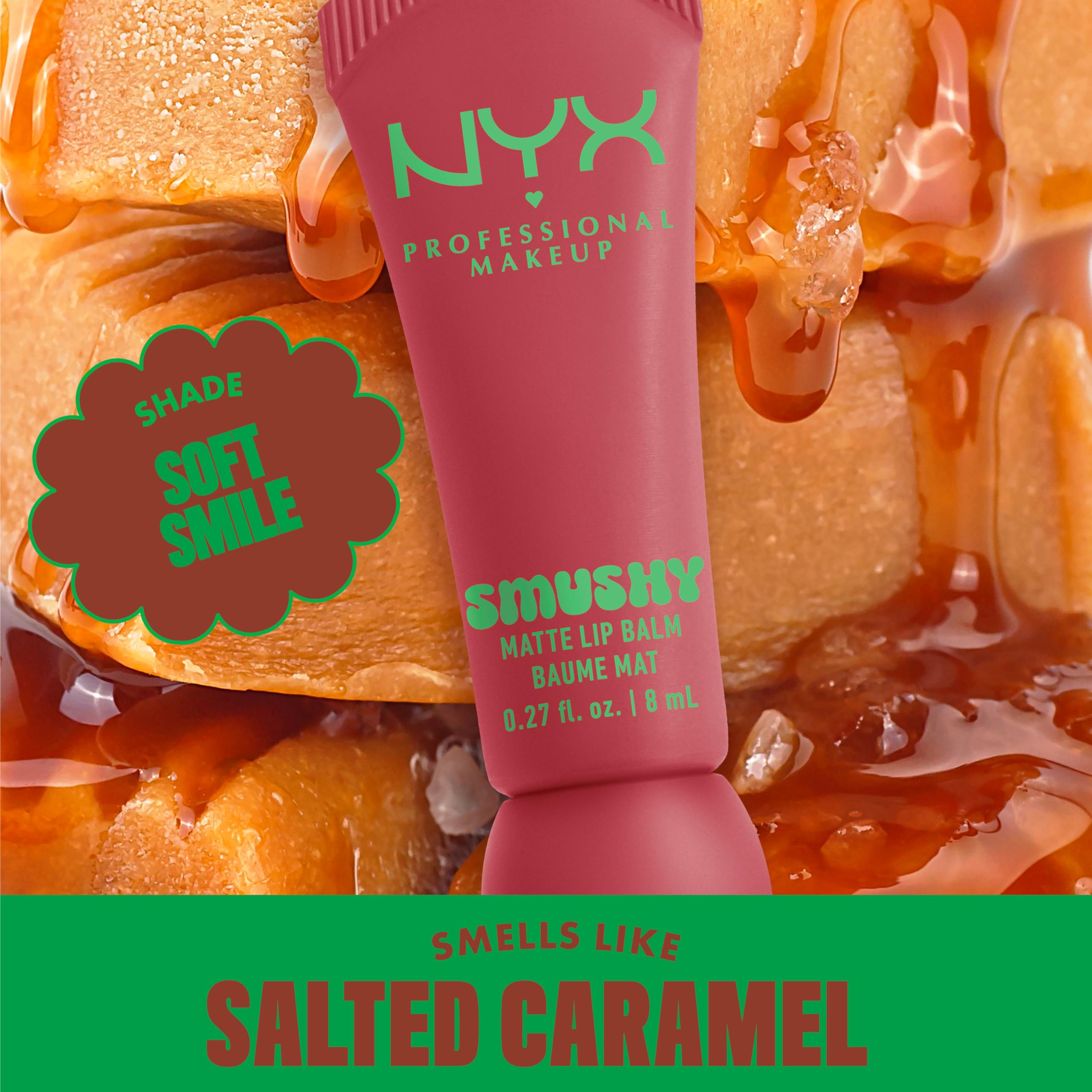 NYX Smushy Matte Lip Balm efecto mate difuso: color suave y comodidad diaria.
