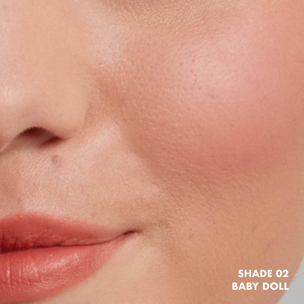 Creamy NYX Sweet Cheeks texture shown in close-up swatch