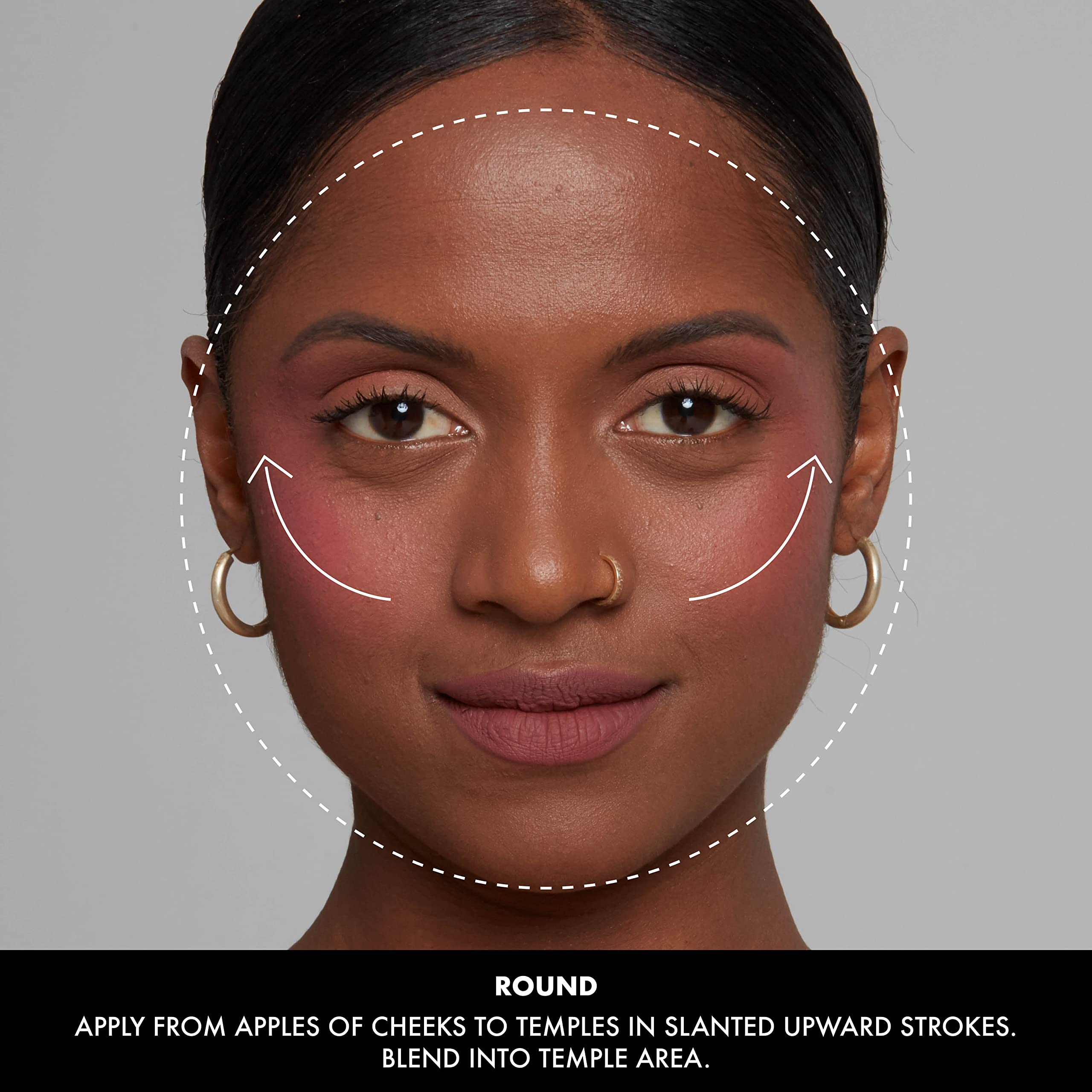 Natural finish and lightweight feel of NYX Sweet Cheeks on skin