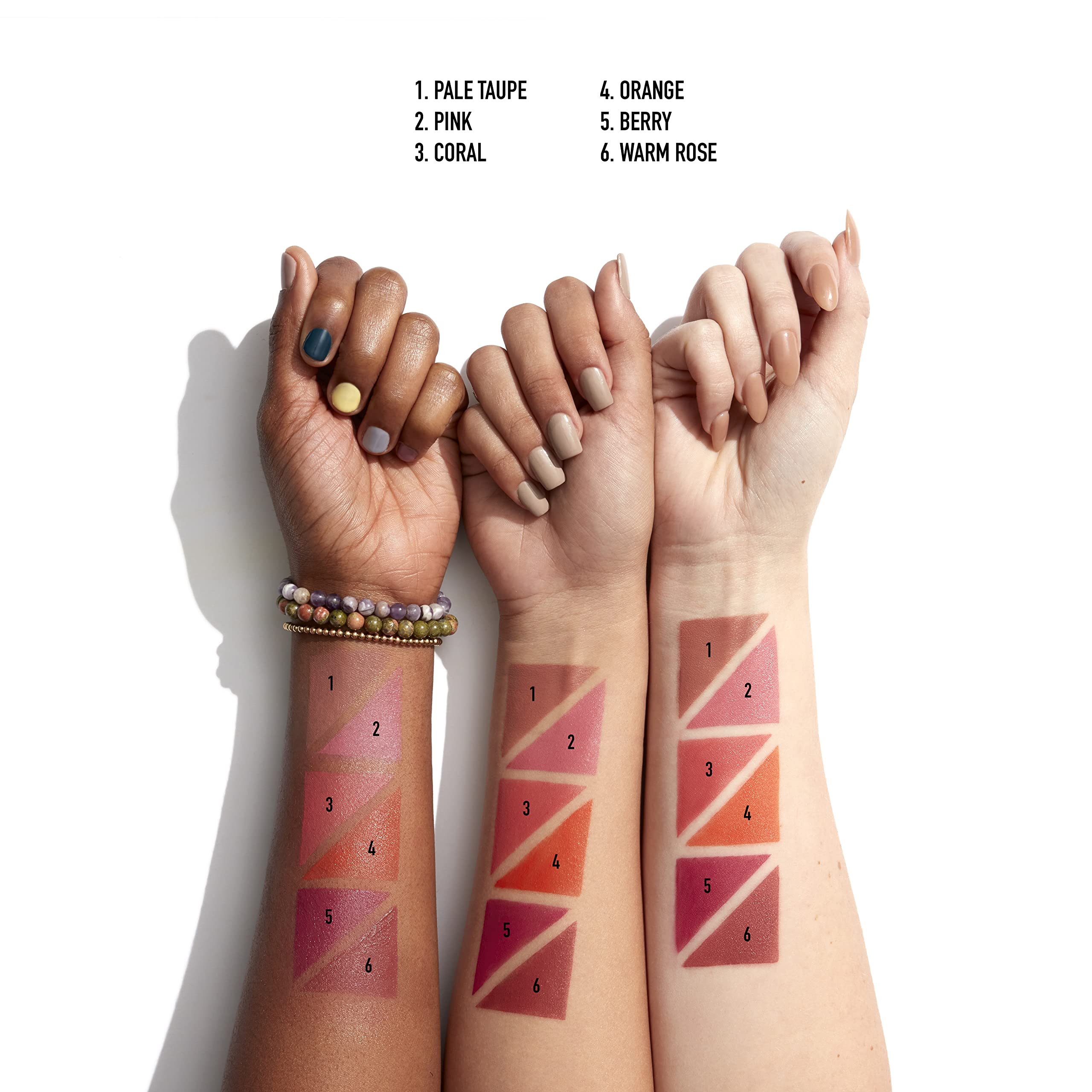 Swatch of NYX Sweet Cheeks on cheek showing natural finish