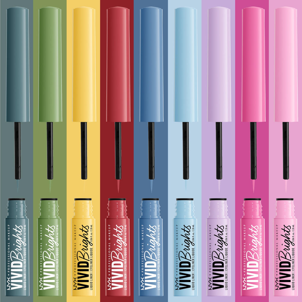 Punta fina de NYX Vivid Brights para control total del grosor.