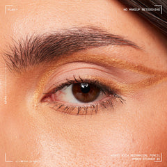 NYX Vivid Rich Mechanical Eye Pencil Gold adds metallic glow.